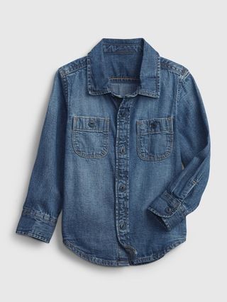 Toddler 100% Organic Cotton Denim Shirt | Gap (US)