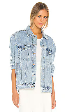 ANINE BING Rory Denim Jacket in Vintage Blue from Revolve.com | Revolve Clothing (Global)