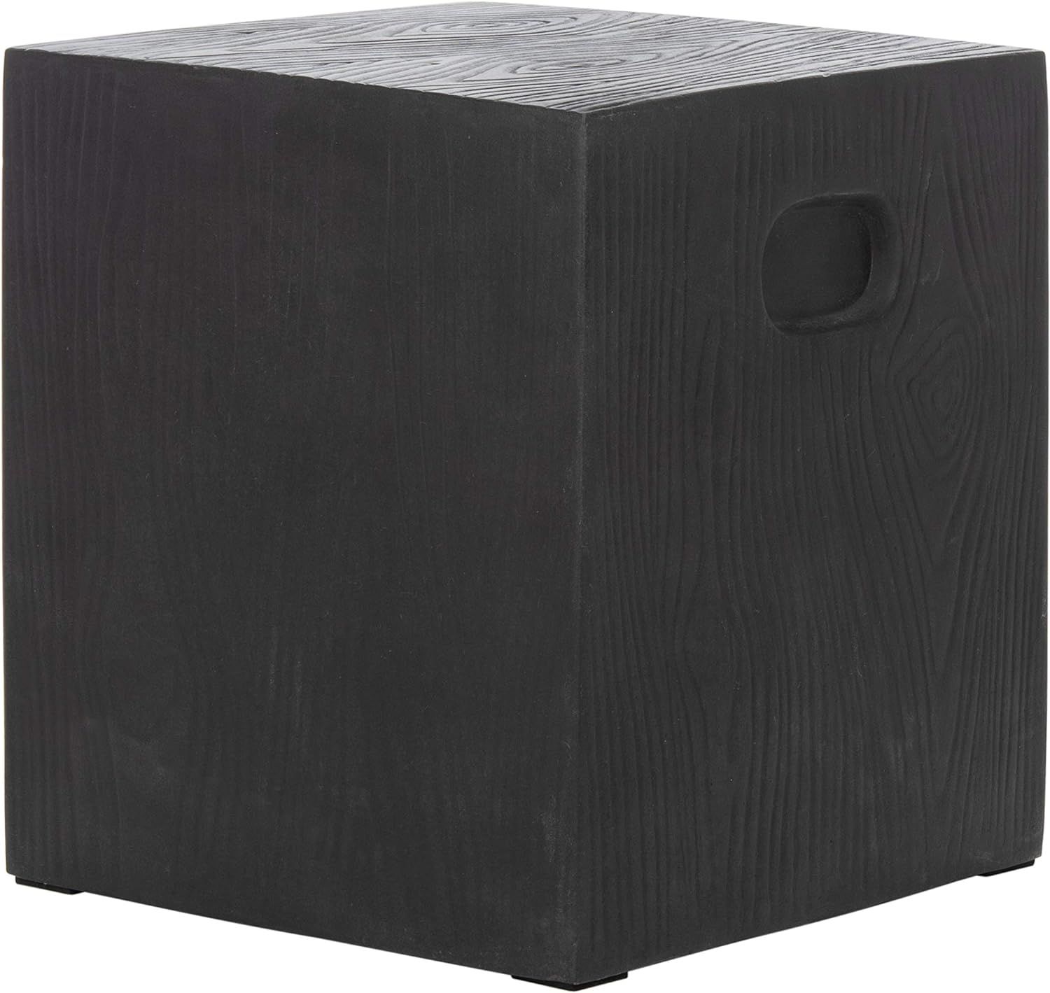 Safavieh VNN1003C Outdoor Cube Black Modern Concrete Accent End Table | Amazon (US)