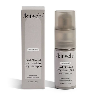 Kitsch Volumizing Rice Protein Dry Shampoo - Dark Tinted Powder - 0.28oz | Target