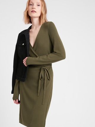 Petite Wrap Sweater Dress | Banana Republic (US)