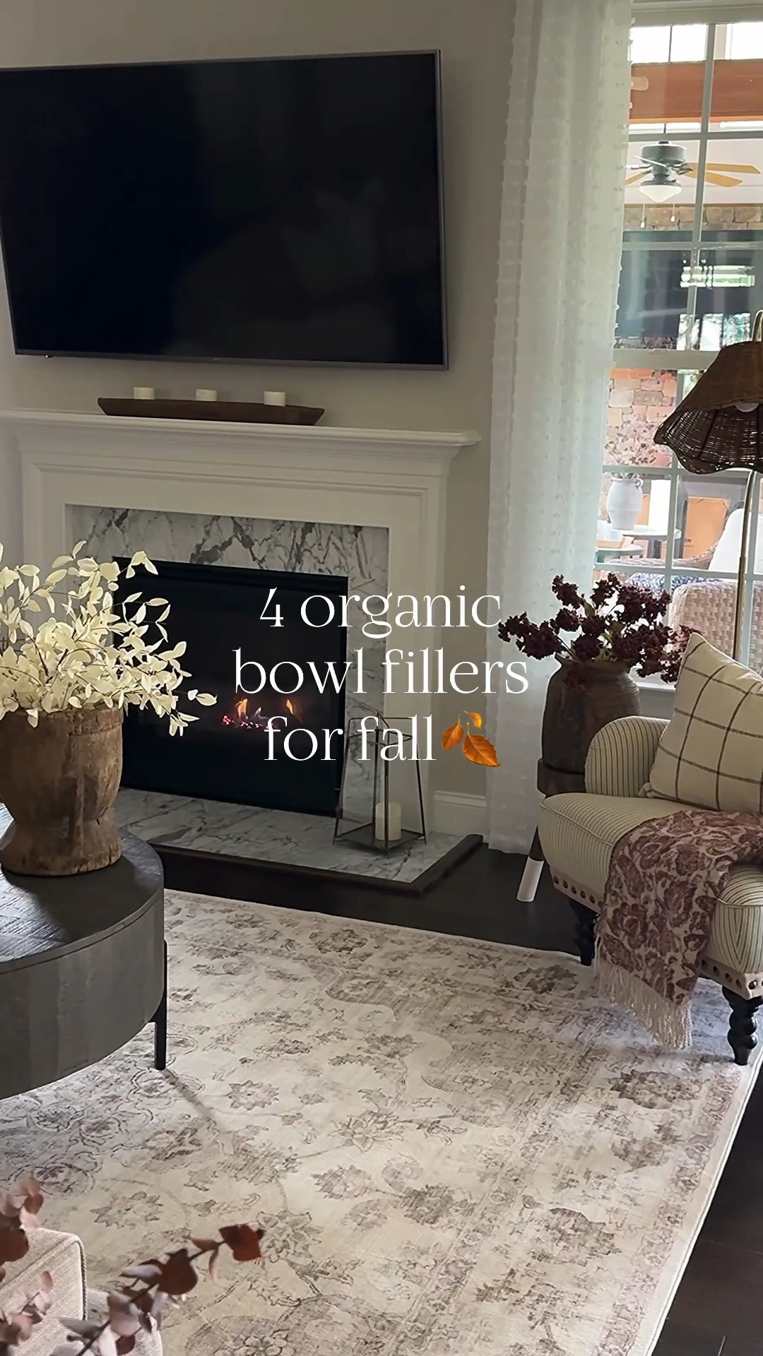 4 Organic Bowl Fillers for Fall🍂

Dried pomegranates, dried gourds, lotus pods, grapevine pumpkins, vintage wood bowl, white pedestal bowl, marble bowl, coffee table book, round coffee table, vintage inspired rug, upholstered chair, floor lamp with woven shade, floral throw blanket, window pane pillow, woven storage boxes, white eucalyptus, vintage pineapple snuffer, vintage inspired magnifying glass, pedestal for candle

#LTKstorytime #LTKSeasonal #LTKHome