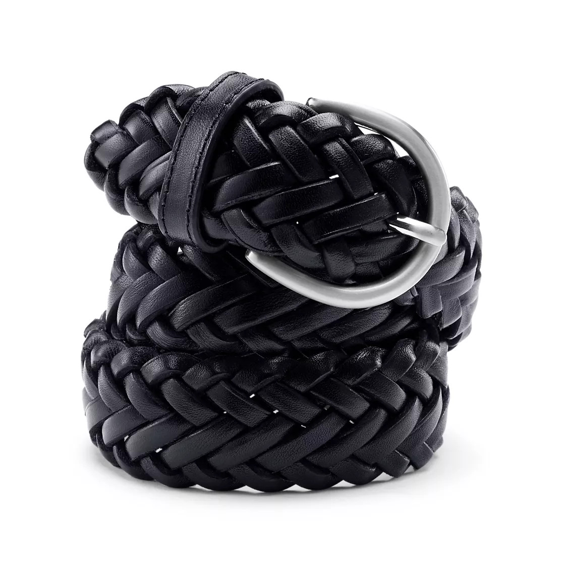 Women's Leather Braided Belt | Lands' End (US)