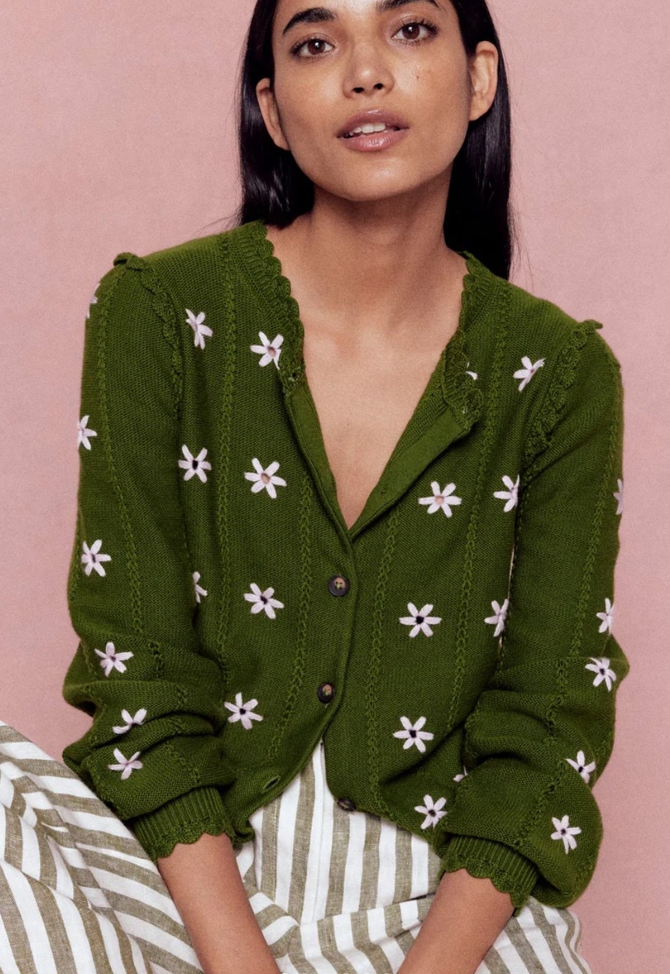 Valeria Crochet Trim Cardigan