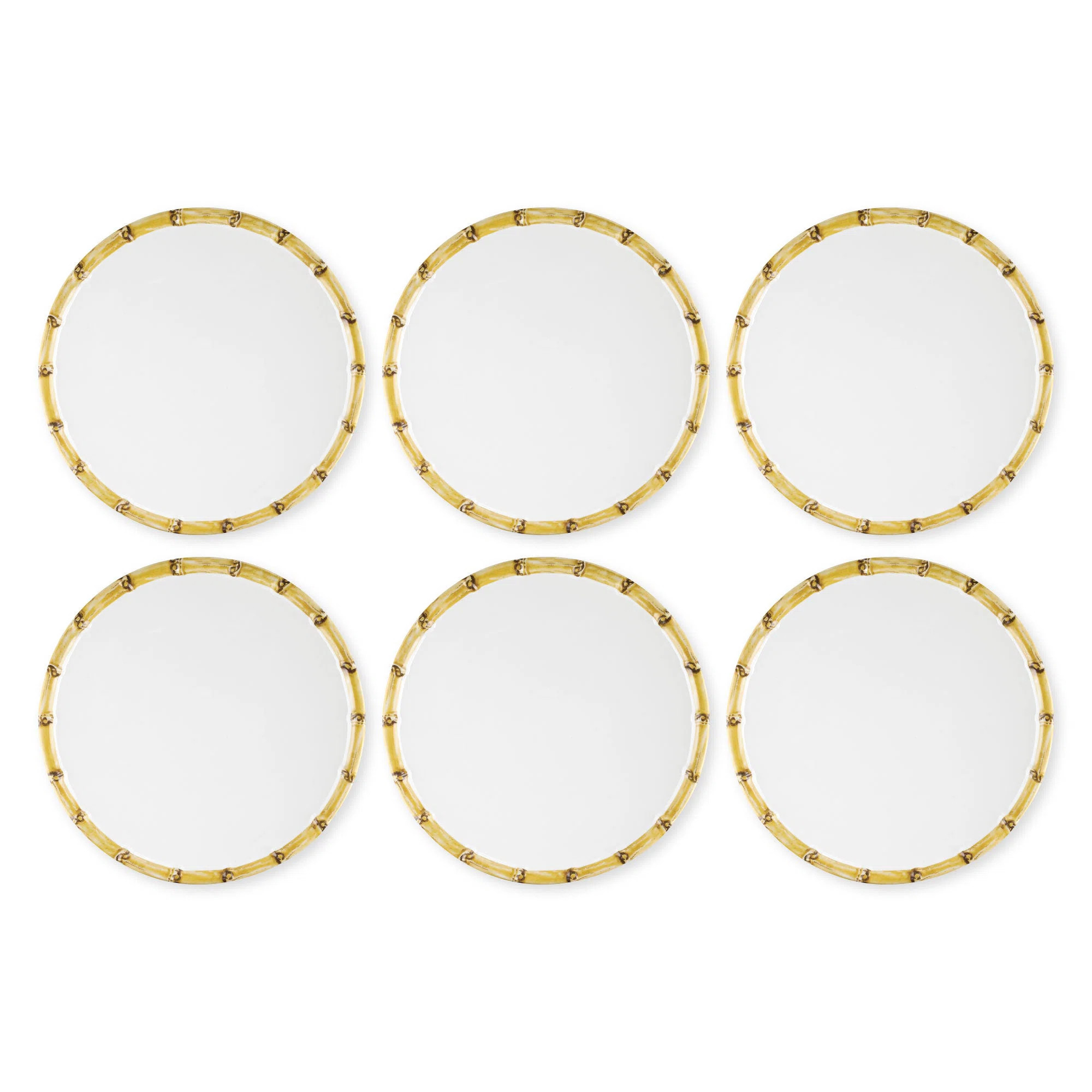 Bamboo, 12" Melamine Plate S6 (Set of 6) | Wayfair North America