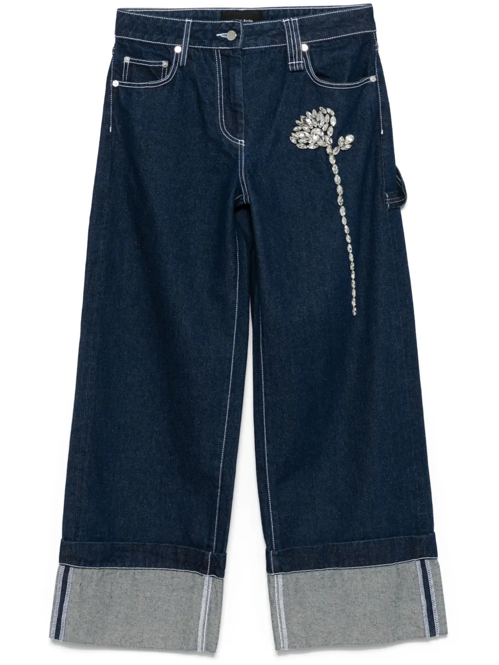embellished carnation jeans | Farfetch Global