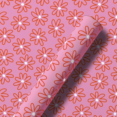 Pink Wrapping Paper, Florals 1 Roll - 96"x30" - 20 sq ft Designed by Spaghetti and Meatballs | Target