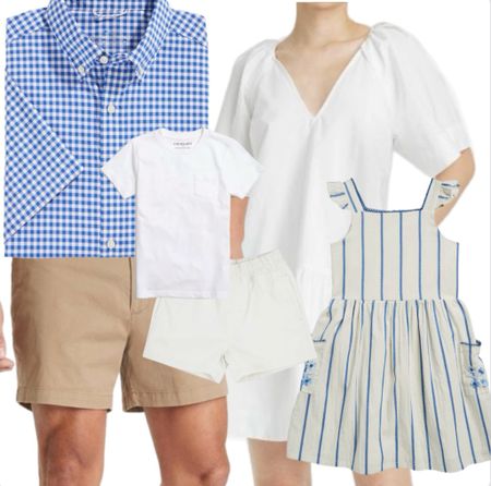 Family photo outfits blue and white 