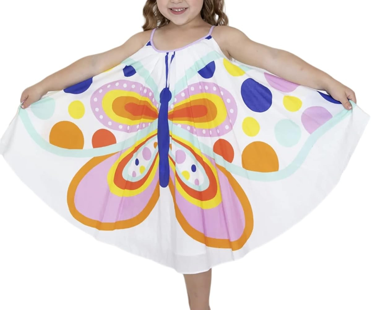 Toddler Baby Girl Summer Dress Rainbow Stripe Strap Beach Sun Skirt Clothes | Amazon (US)