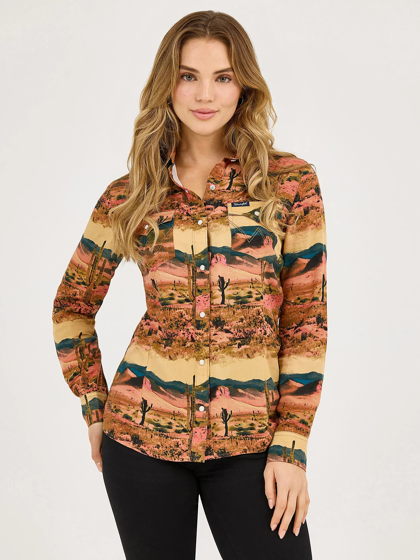 Women's Wrangler Desert Print Western Snap Top | Wrangler