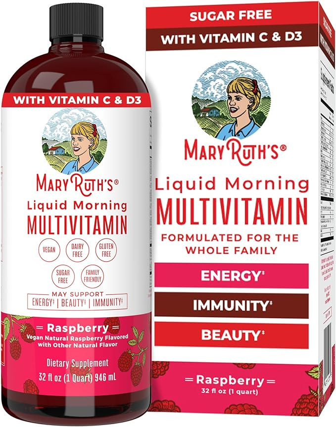 MaryRuth Organics Multivitamin Multimineral for Women Men & Kids | No Added Sugar | Vegan Liquid ... | Amazon (US)