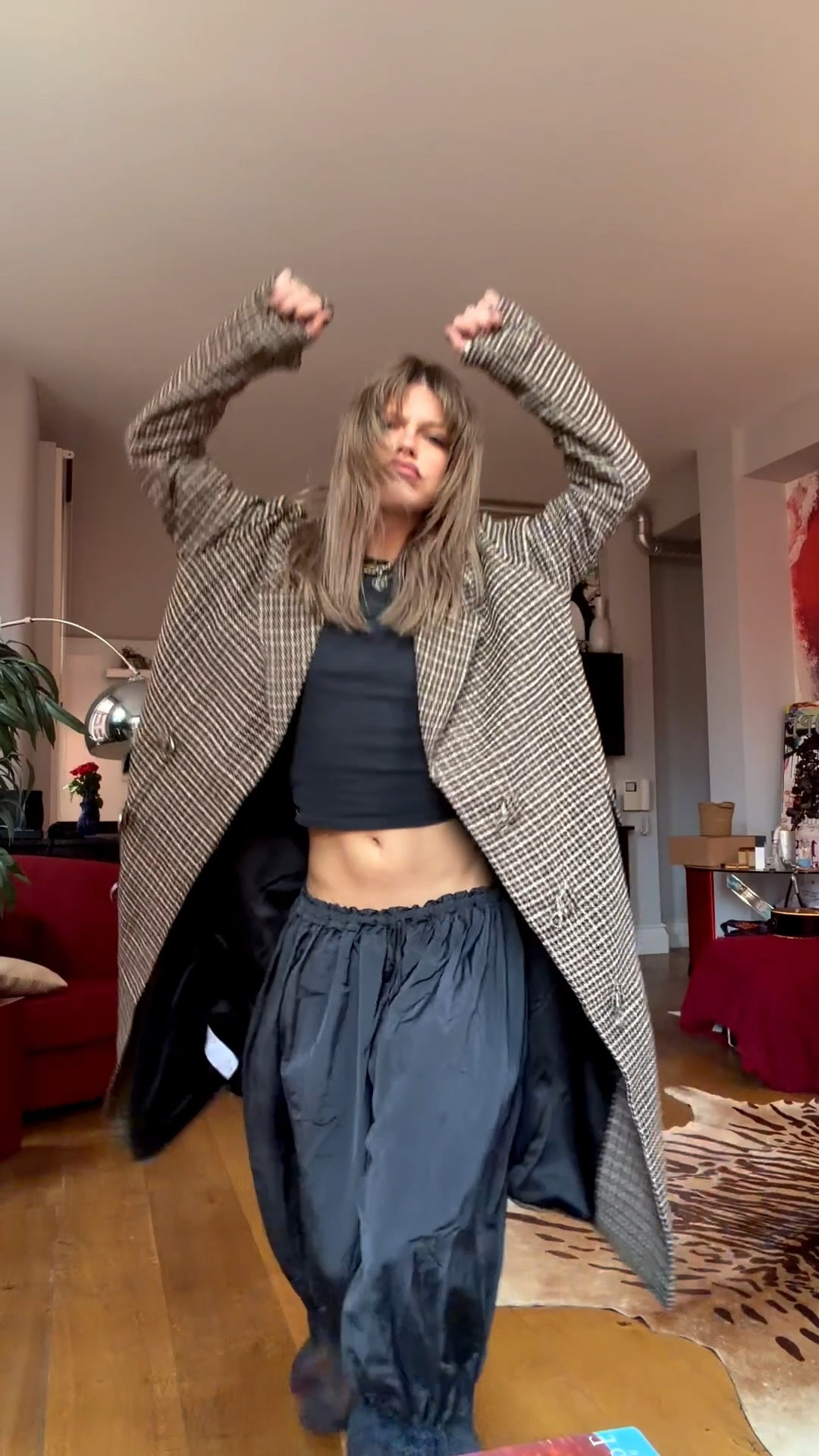 Dad dancing forever 🪩

Check coat, trench coat, long coat, wool coat, bloomers, free people, autumn outfit, winter outfit, suede boots, boxing boots

#LTKuk #LTKwinter #LTKautumn