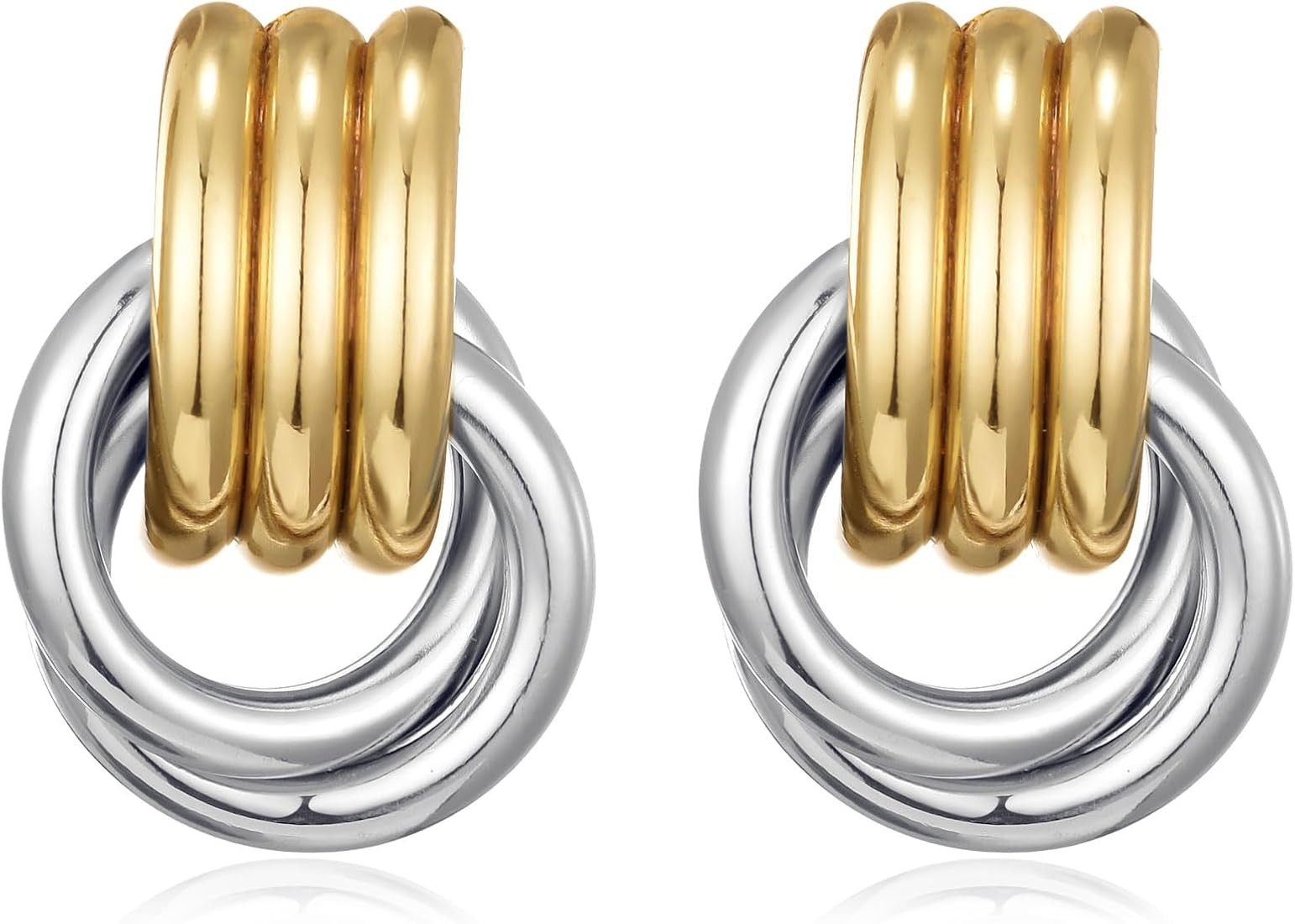 Trendy Gold Knot Heart Earrings for Women Colored Drop Dangle Statement Earrings Chunky Link Earr... | Amazon (US)