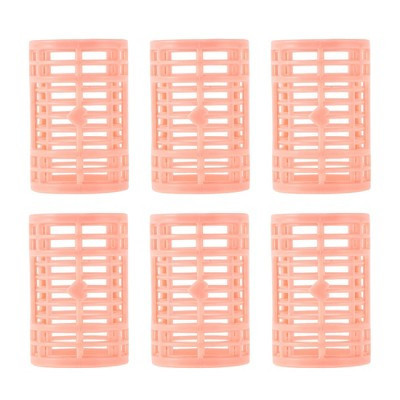 Unique Bargains Women's Heatless Voluminous Hair Rollers 2.48"x1.57" Pink 6pcs | Target