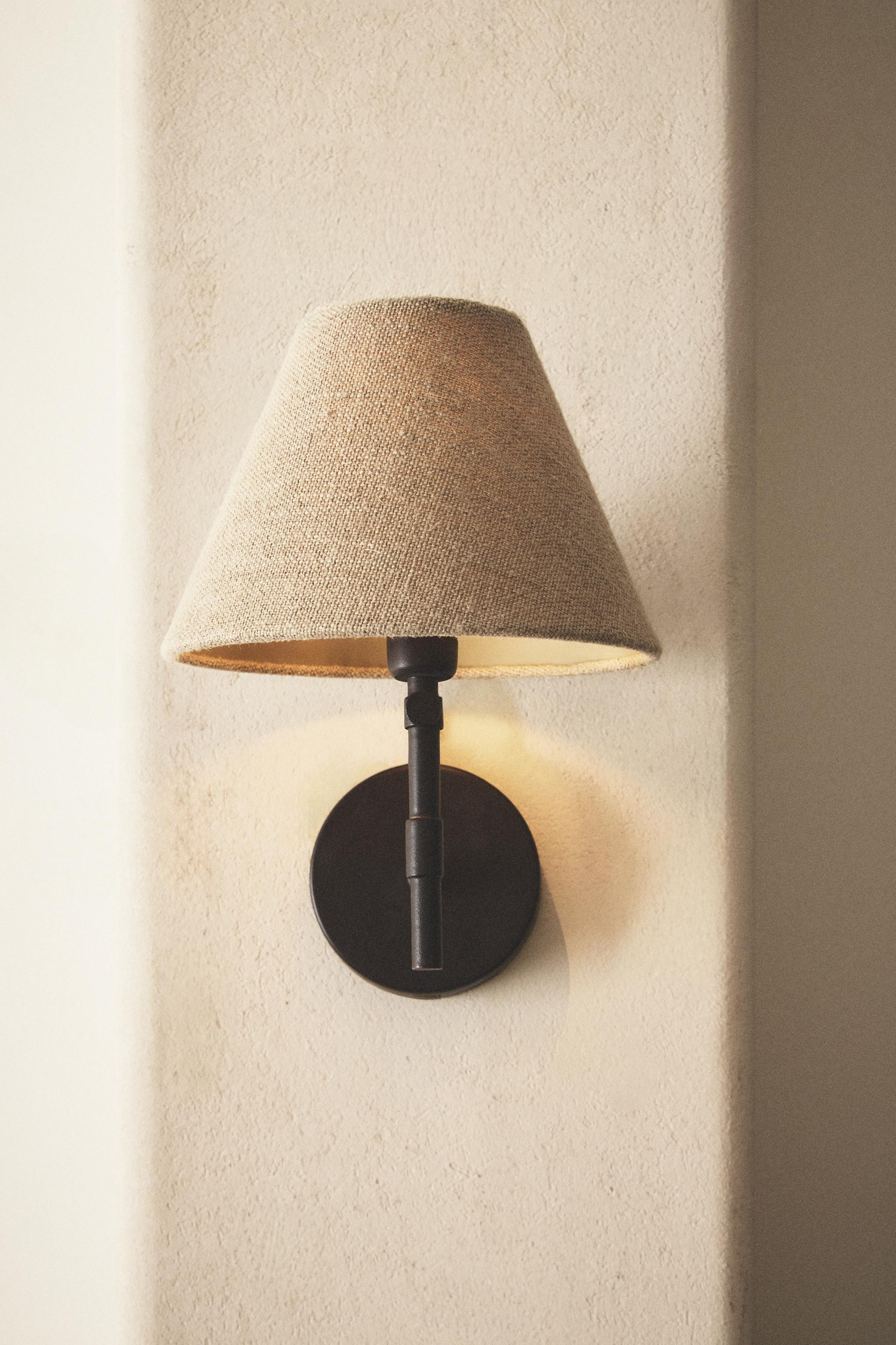 LAMP | LINEN LAMPSHADE WALL SCONCE | Zara Canada