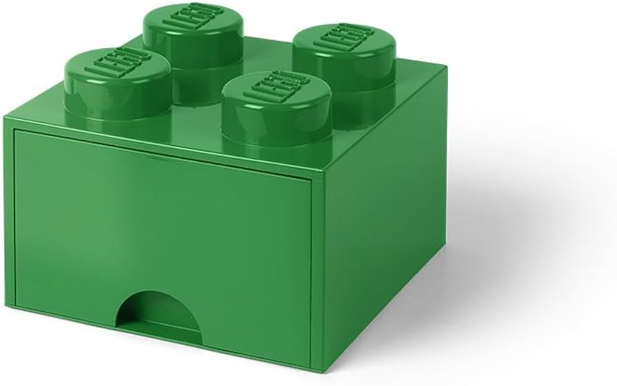 Room Copenhagen, LEGO Brick Drawer - Stackable Storage and Décor - Brick 4, Dark Green | Amazon (US)