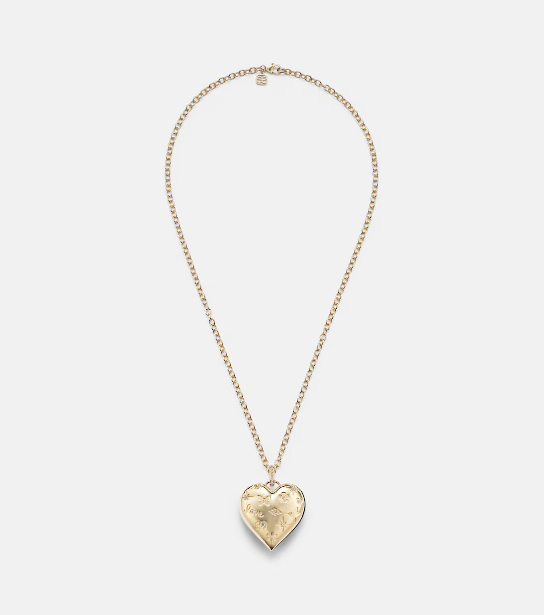 Puffy Icon Heart 14kt gold pendant with diamonds | Mytheresa (INTL)