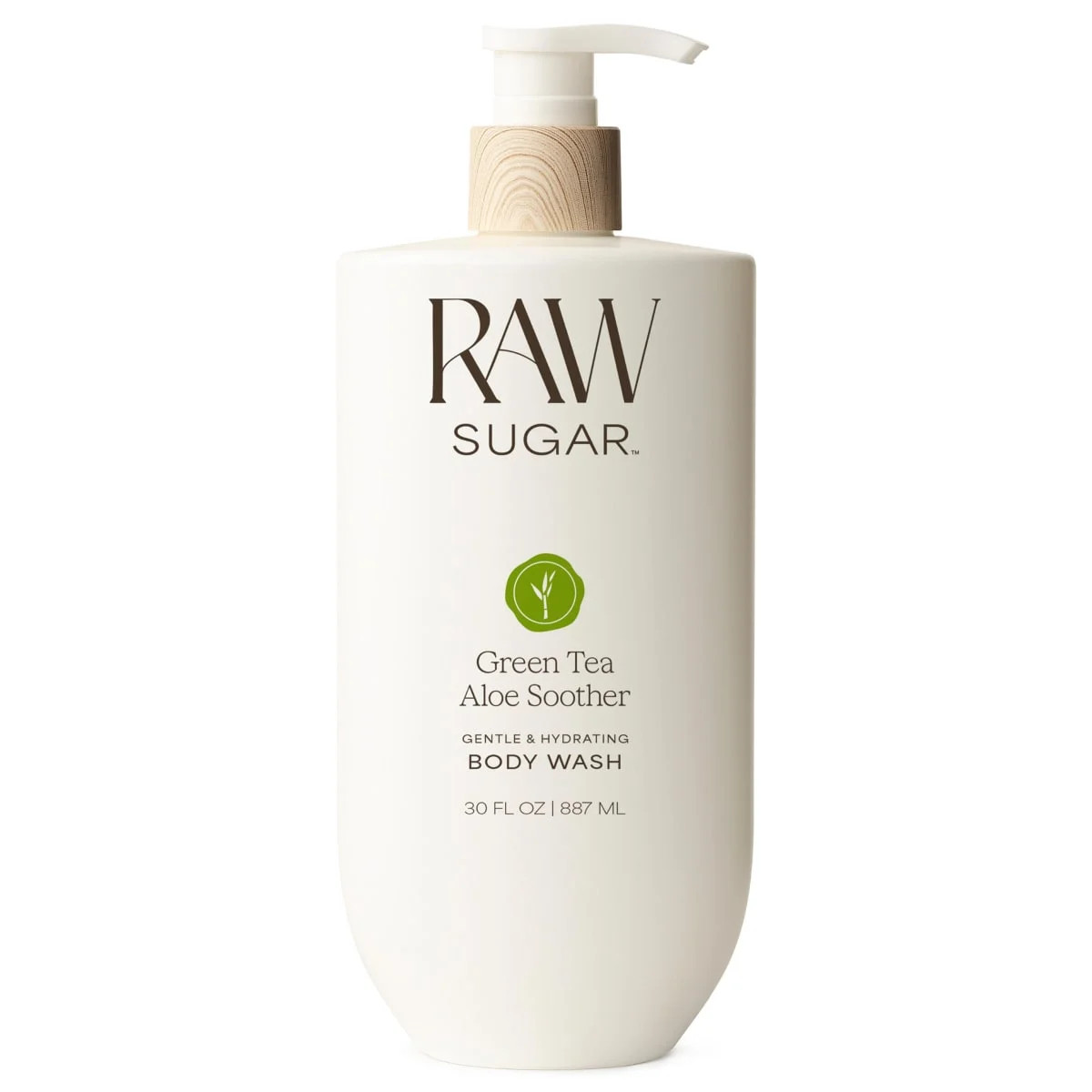 Raw Sugar Green Tea Aloe Soother Gentle & Hydrating Body Wash, 30 fl oz | Walmart (US)