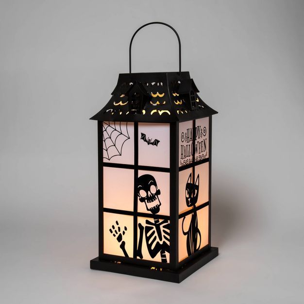Light Up Large Black and White Halloween Decorative Lantern - Hyde & EEK! Boutique™ | Target