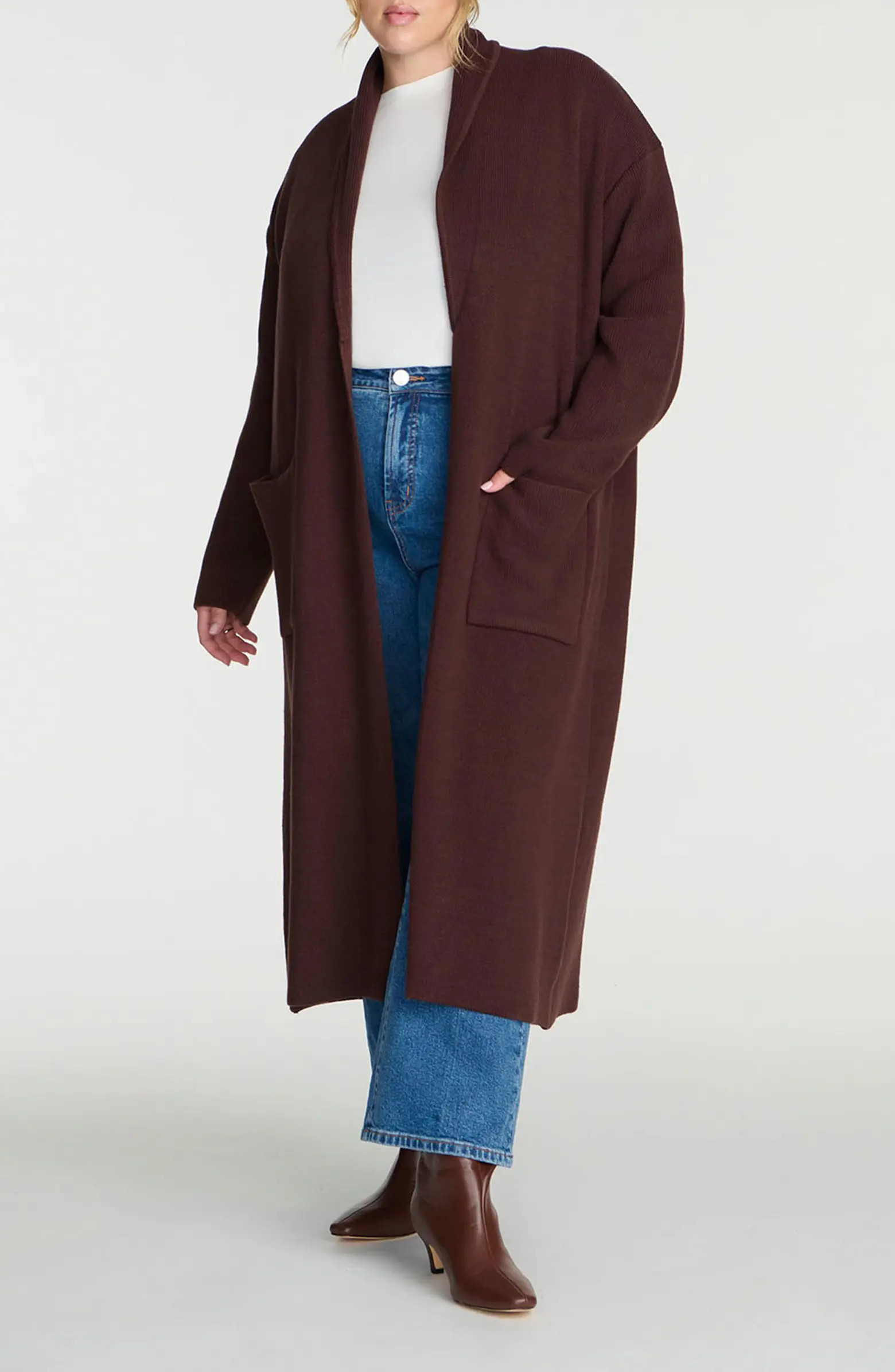 ELOQUII Shawl Collar Coatigan | Nordstrom | Nordstrom