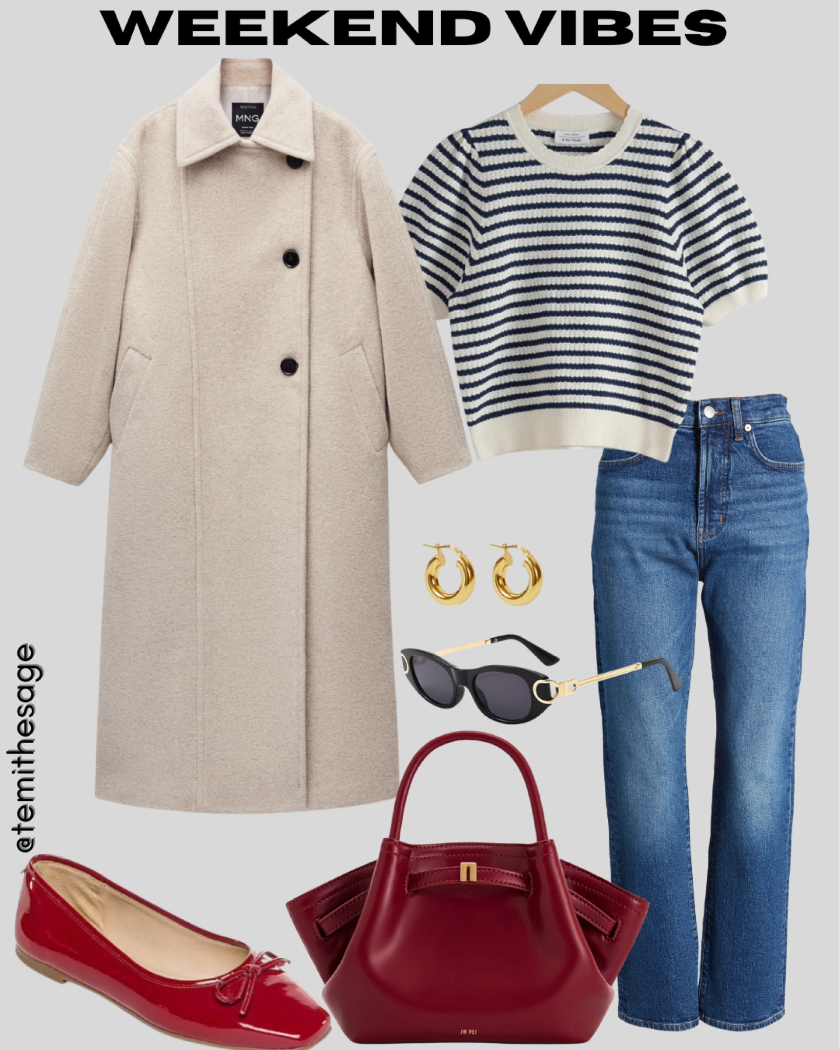 Effortless weekend chic! 

Neutral tones, classic stripes, and pops of red for a casual yet polished vibe.
#WeekendStyle #EffortlesslyElegant #Jeans

#LTKFindsUnder100 #LTKStyleTip #LTKSeasonal