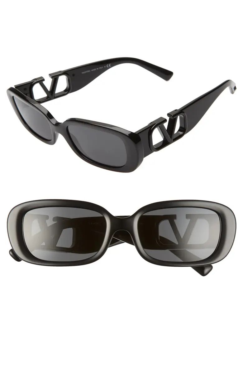 53mm Polarized Rectangle Sunglasses | Nordstrom