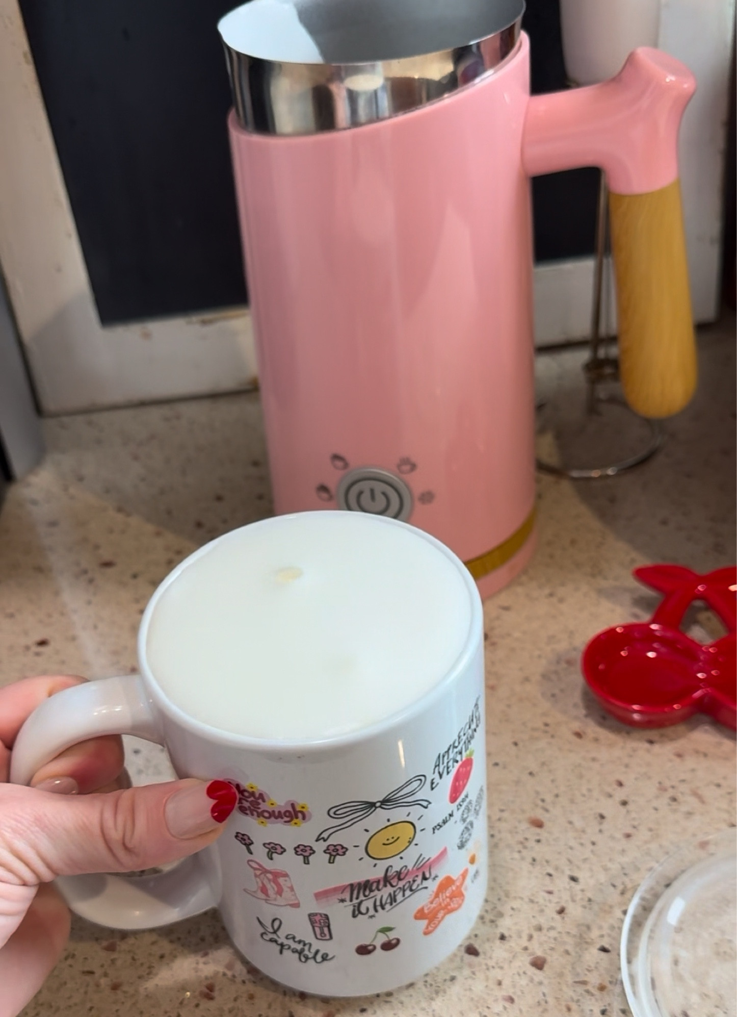 Isn’t it time you start enjoying your bougie coffee all at home this froth or milk steamer is perfect temperature for that hot coffee or for your cold foam for iced coffee. 

Perfect addition to make your coffee bar all it needs to be for your morning coffee desires!!

Crazy Busy Mama 


#LTKOver40 #LTKFindsUnder50 #LTKHome