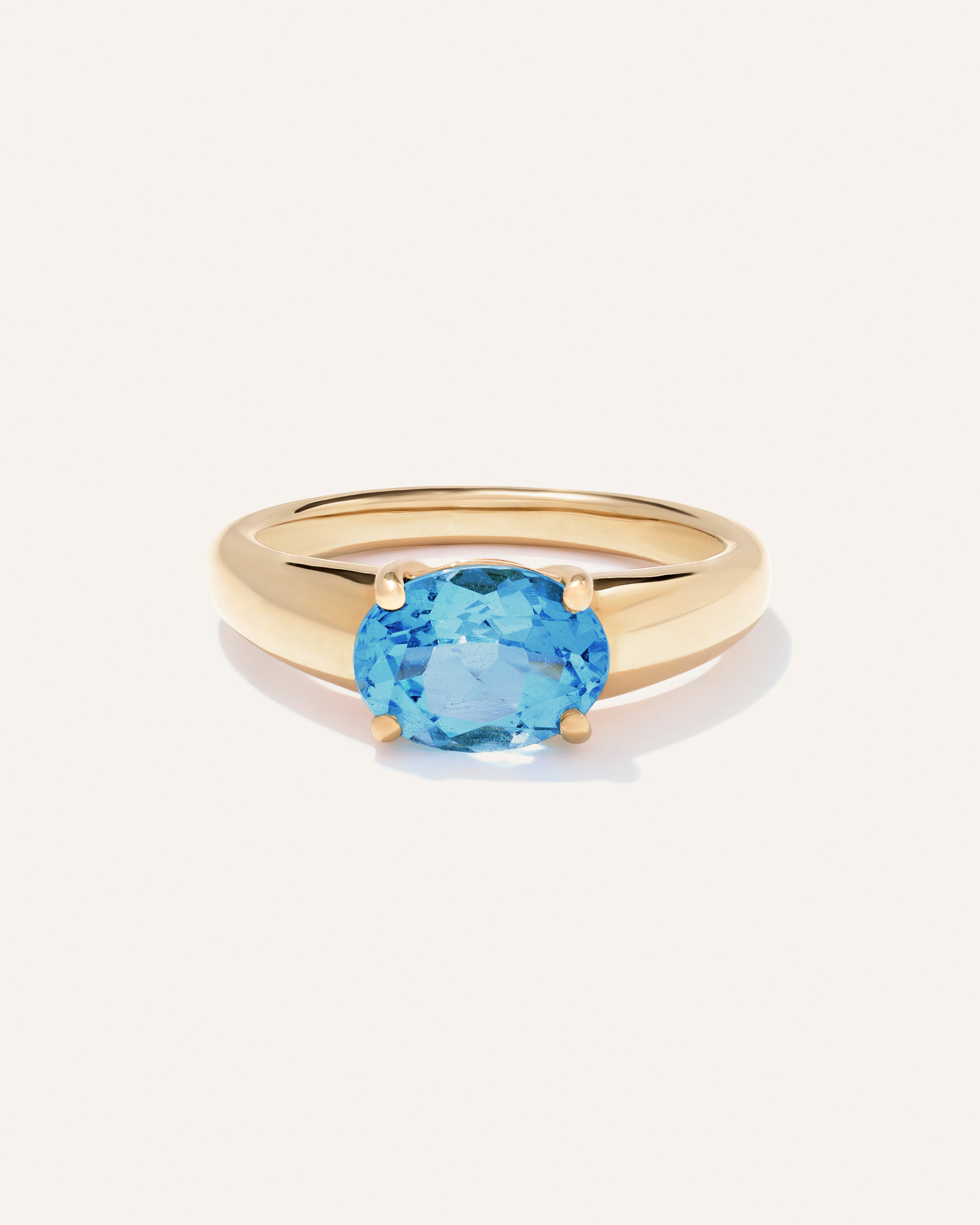 Quince | Women's 14K Gold Gemstone Vintage Inspired Ring in Yellow Gold, Size 4.5 | Quince