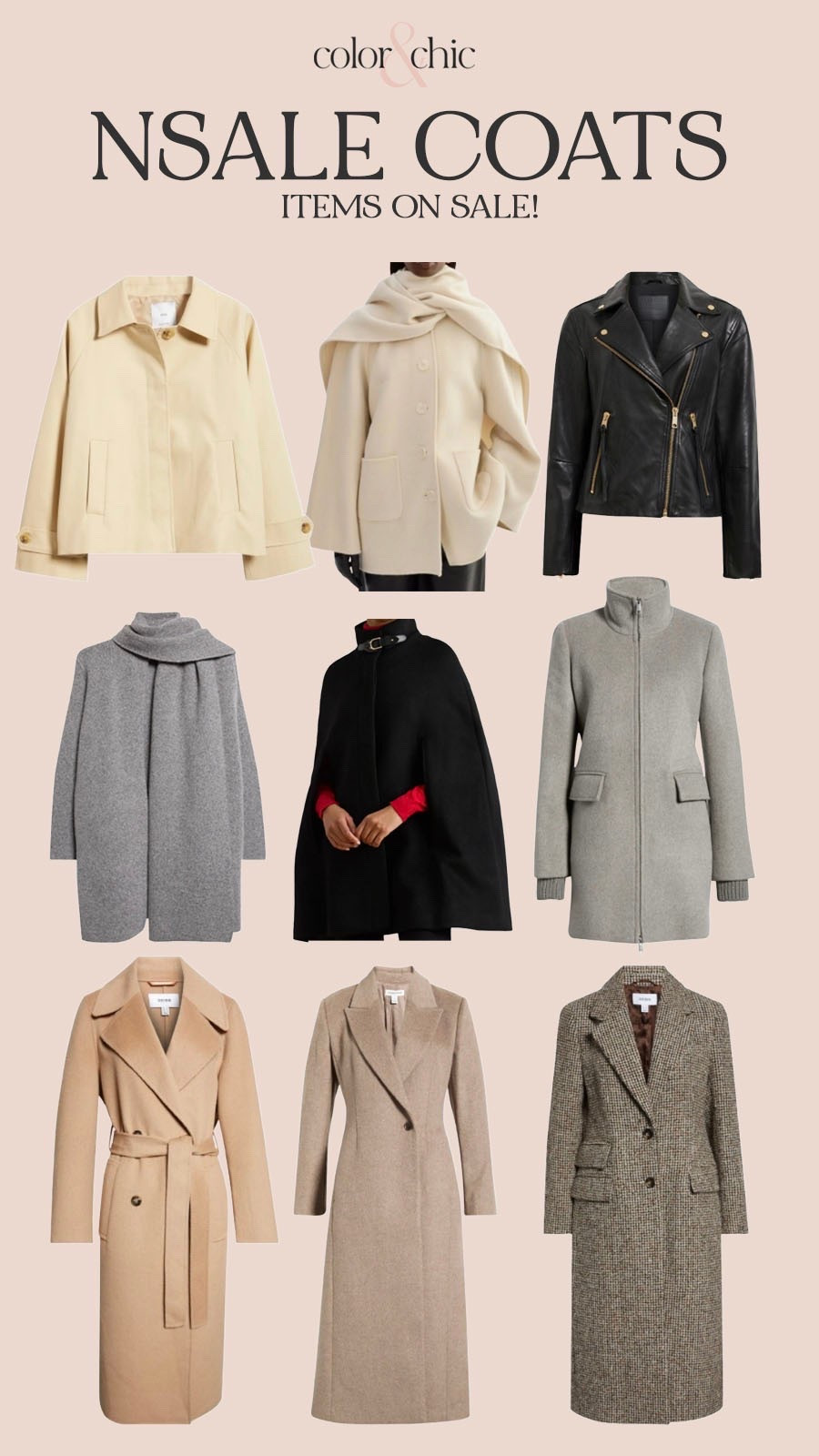 Coats that are part of the Nordstrom anniversary sale! Icon members get access on the 14th