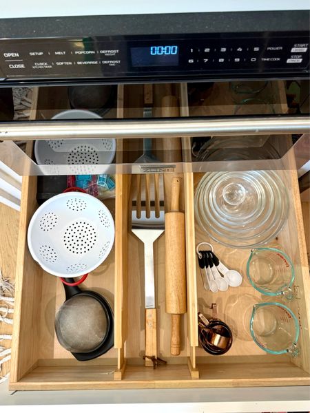Quick and easy kitchen updates that make a huge impact! These drawer dividers snap right in and keep it all tidy and stops sliding around 

#ltkhome #kitchen #organized 

#LTKFamily #LTKFindsUnder50 #LTKHome