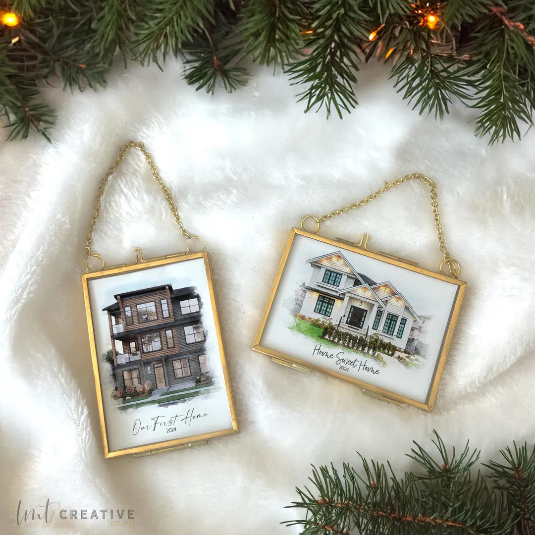 Personalized House Portrait Ornament – New Home Christmas Gift Keepsake, First Home Gift, Chris... | Etsy (US)