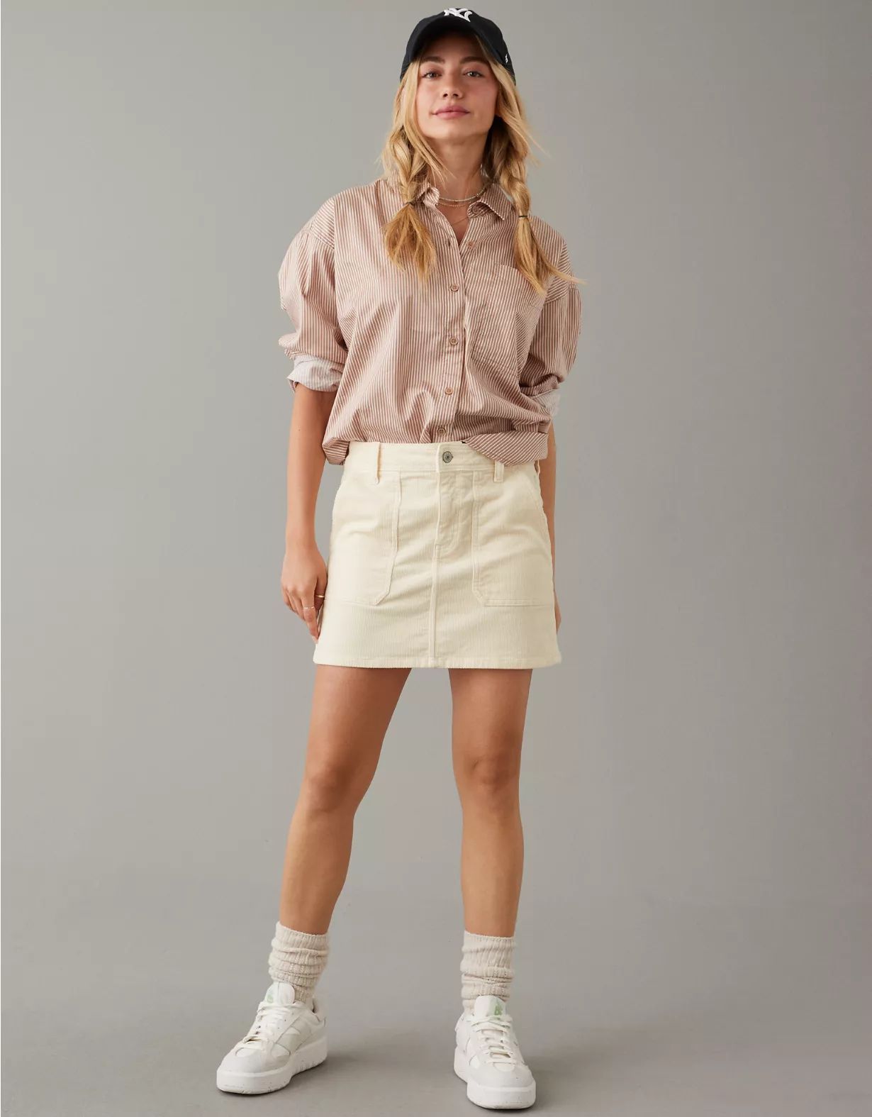 AE High-Waisted Corduroy Mini Skirt | American Eagle Outfitters (US & CA)