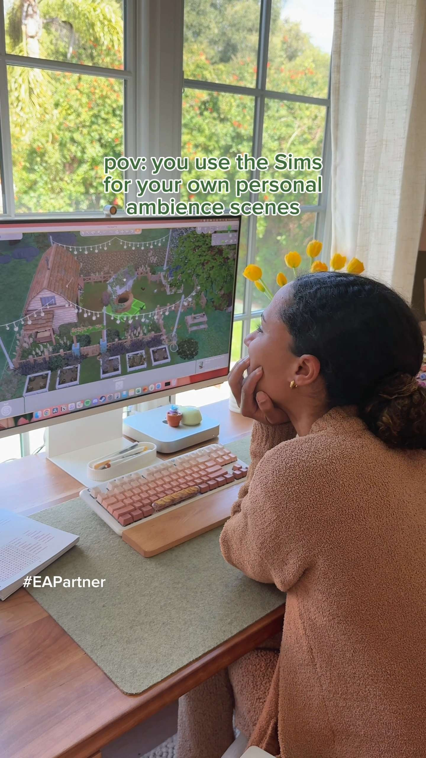 some people build castles, some people stir up drama, and I create ambience for my hobby time 🌻🎮🤎 

 #LTKselfcare #LTKHome