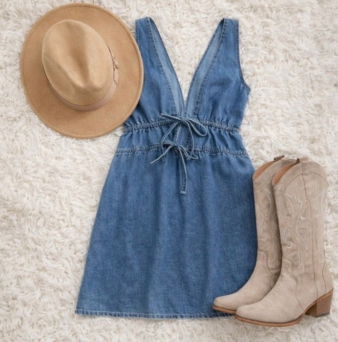 Denim dress + cowboy boots = the easiest western-inspired outfit 🤠💙
This little denim dress is lightweight, flattering, and perfect for spring and summer. Paired it with neutral cowboy boots and a classic fedora for that effortless country-chic vibe.



#LTKootd #LTKSeasonal #LTKSpringSale