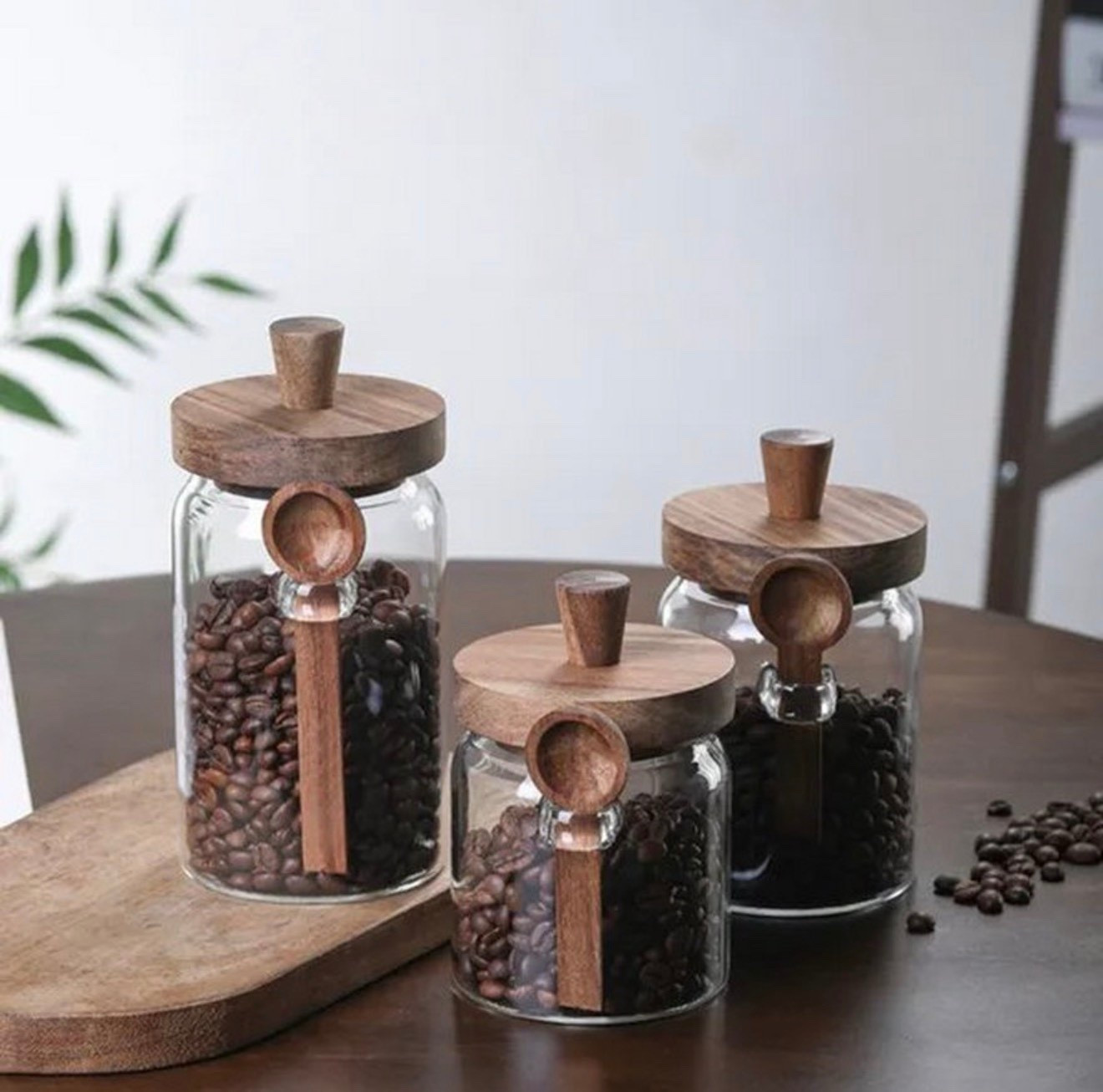 Back in stock and on sale! How pretty are these 3 pack glass storage jars with lids and spoons?! Perfect for organizing your kitchen, pantry or laundry room. Food storage. Coffee. 

#LTKHome #LTKFindsUnder100 #LTKSaleAlert