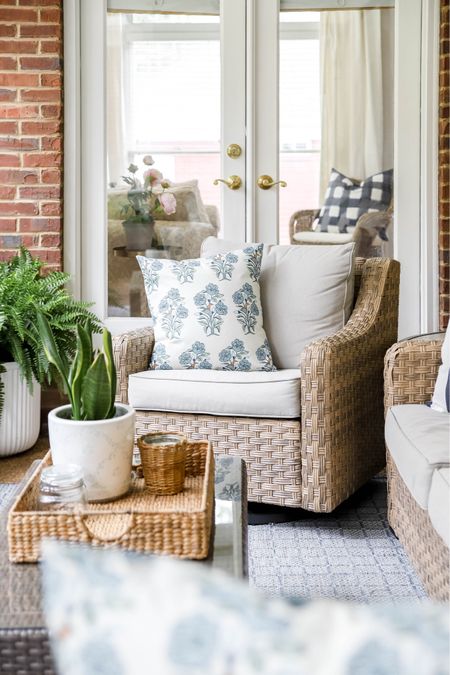This throw pillow and area rug add new loveliness to my porch sitting area this year. 

#LTKHome