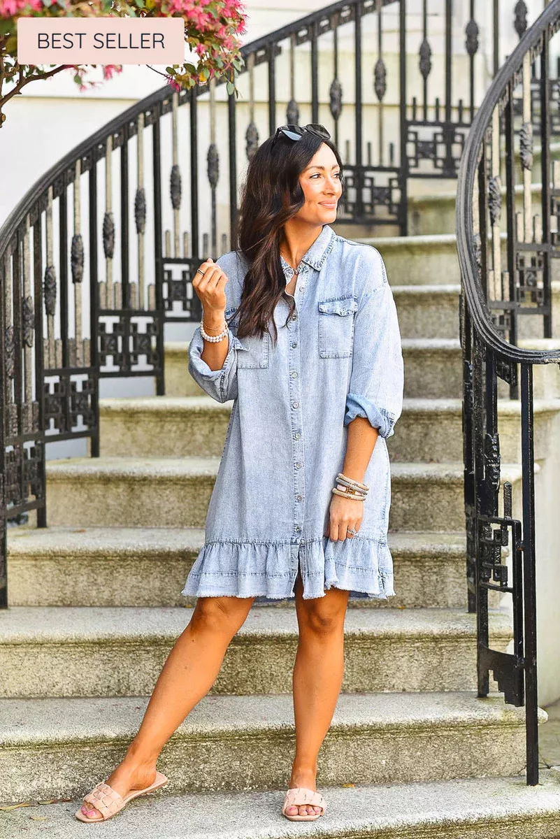 Free people outlet nicole denim dress