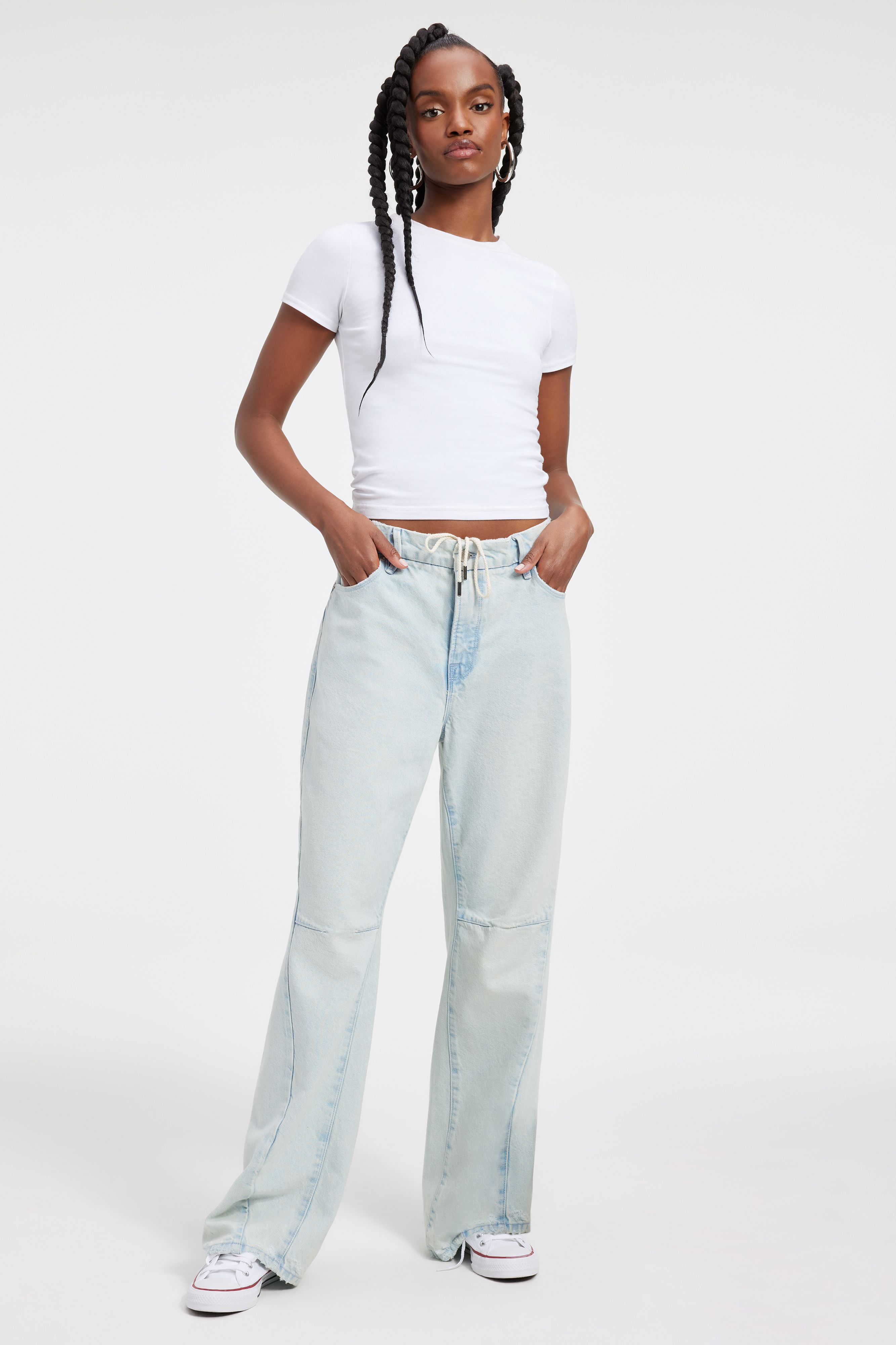 GOOD '90s DRAWSTRING JEANS | INDIGO398 - GOOD AMERICAN | Good American