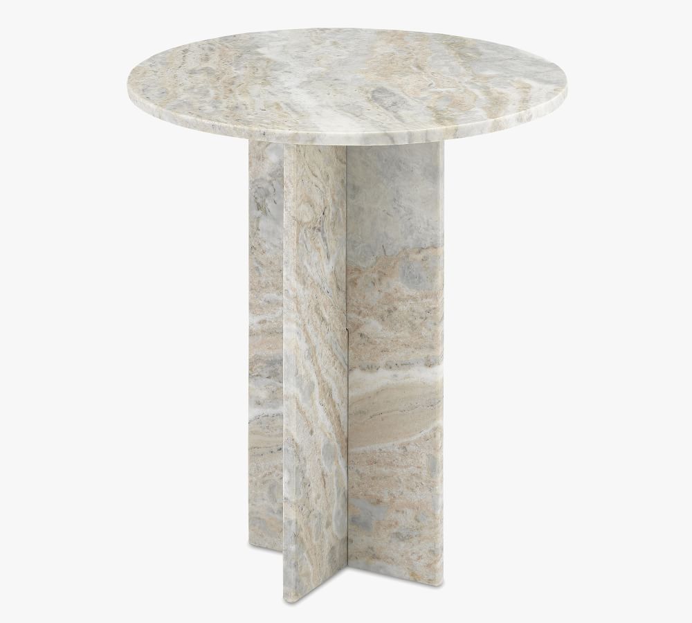 Calvert 18" Marble Accent Table | Pottery Barn (US)