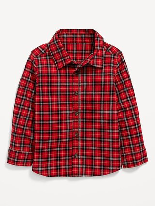 Plaid Button-Front Shirt for Toddler Boys | Old Navy (US)