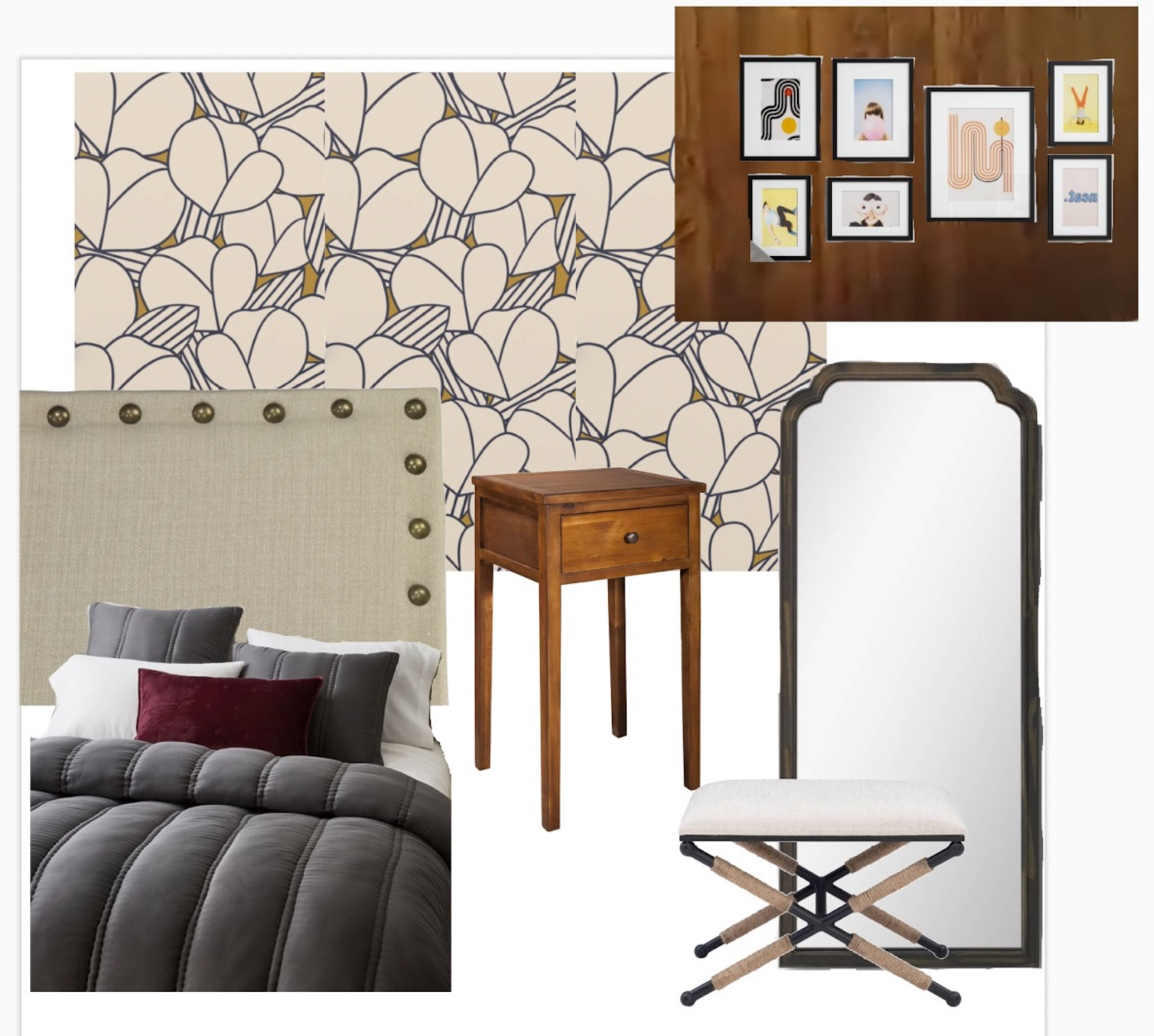 A retro guest room mood board ✨ Worked with existing wood paneling that the client didn’t want to change! 

#LTKsalealert #LTKunder100 #LTKhome