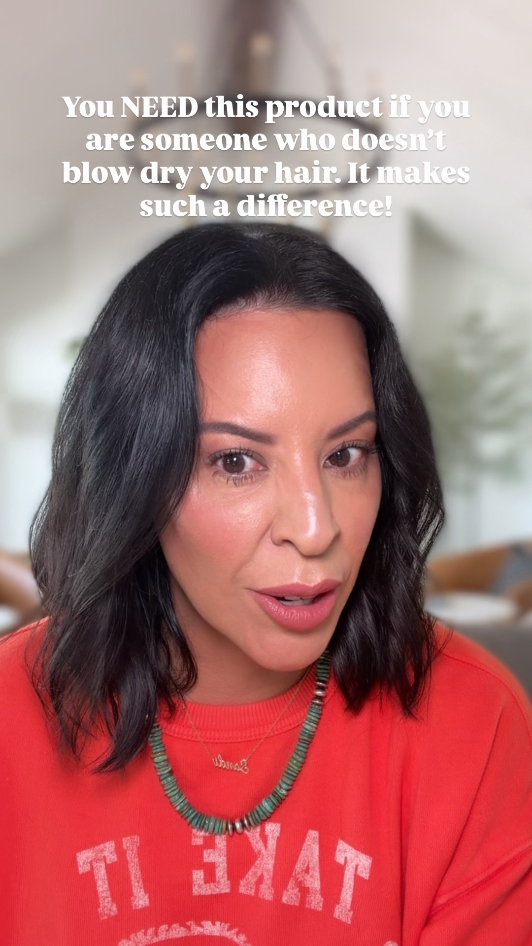 This hair product is amazing on air dried hair! It only takes a dime size and then work it all over your hair and let it air dry. Then style it like normal! 

#LTKBeauty #LTKOver40