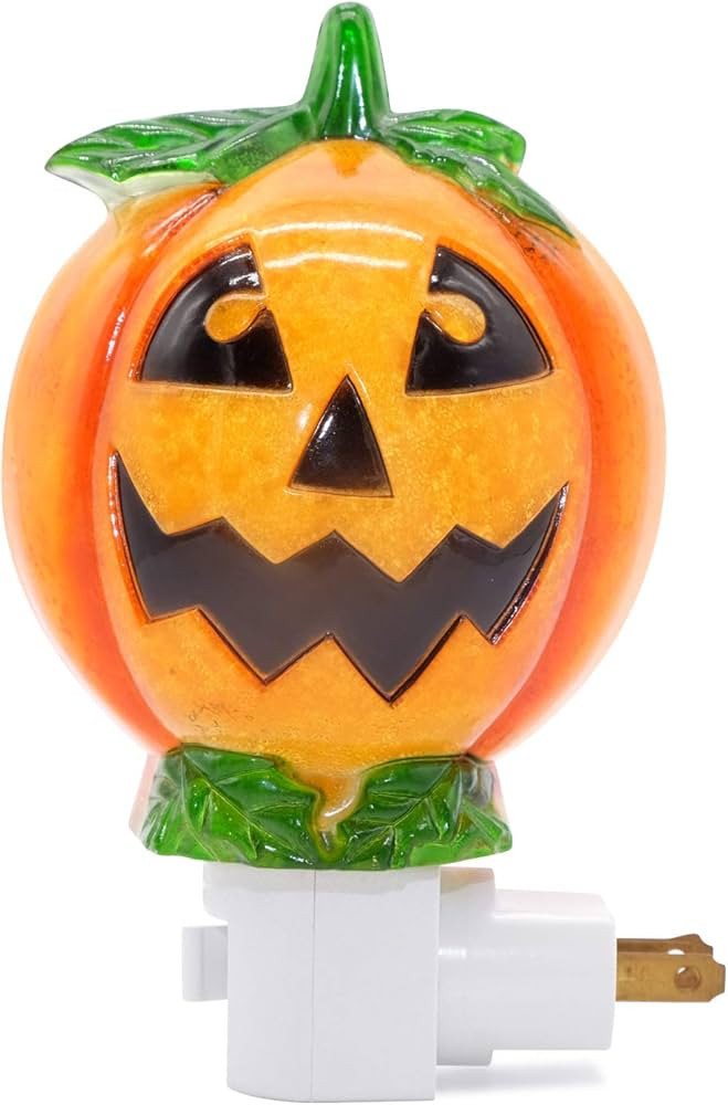 Eldnacele Pumpkin Plug in Night Light Scary Face Decal, 360 Rotation, Swivel Plug LED Nightlight ... | Amazon (US)