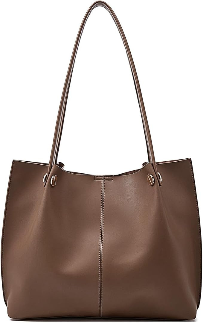 FOXLOVER Genuine Leather Shoulder Bags for Women Large Capacity Women's Tote Top-Handle Handbags ... | Amazon (US)