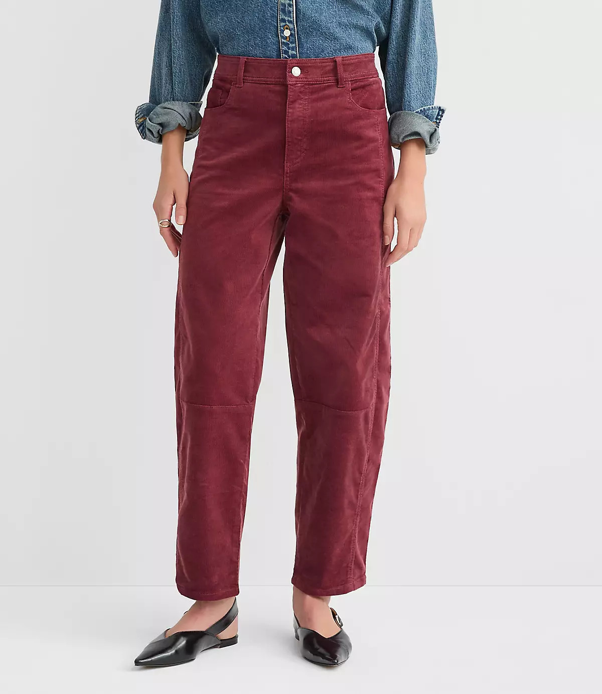 Barrel Corduroy Pants | LOFT