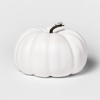 14" Painted Pumpkin Cream Halloween Decorative Sculpture - Hyde & EEK! Boutique™ | Target
