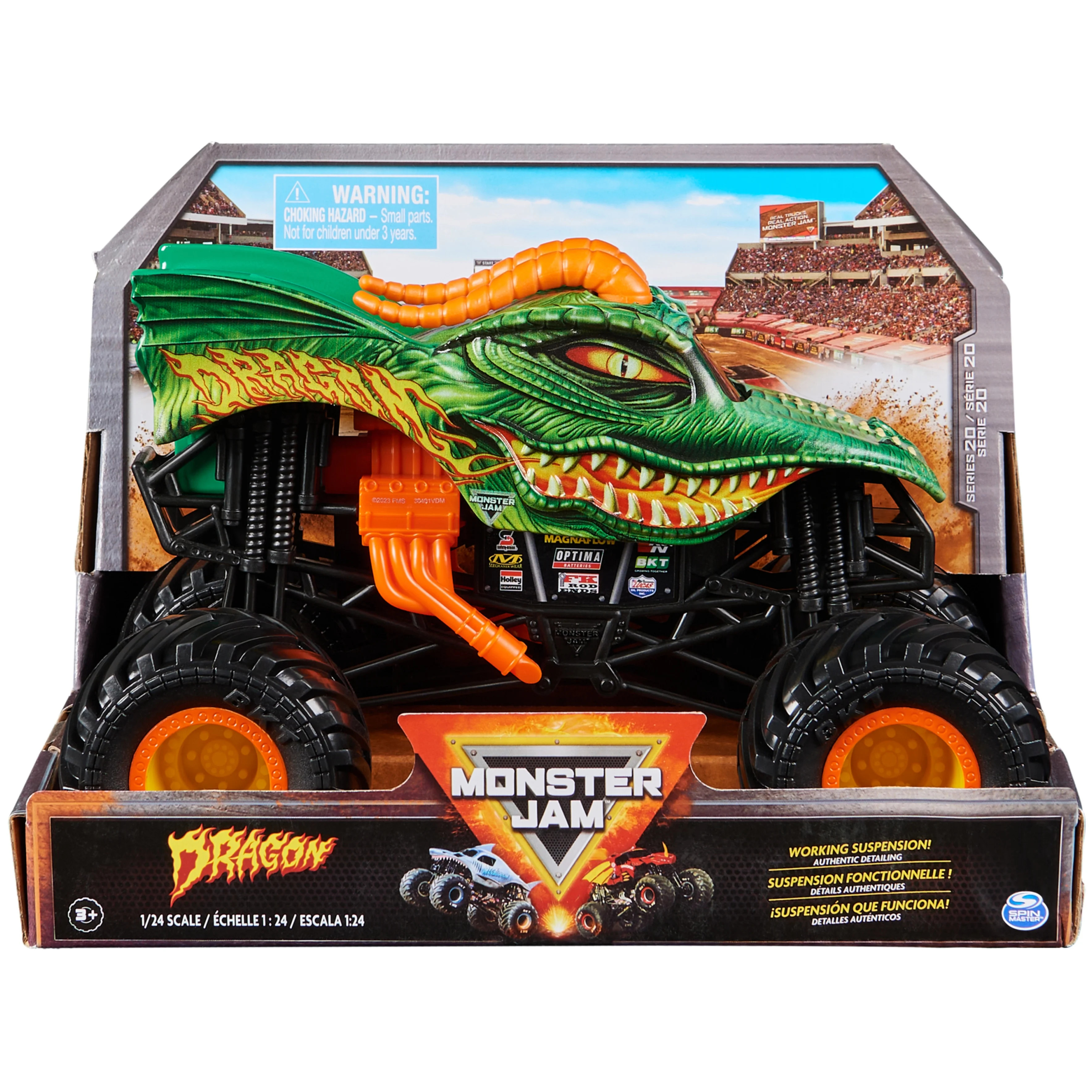 Monster Jam, Official Dragon Monster Truck, Collector Die-Cast Vehicle, 1:24 Scale, Kids Toys for... | Walmart (US)