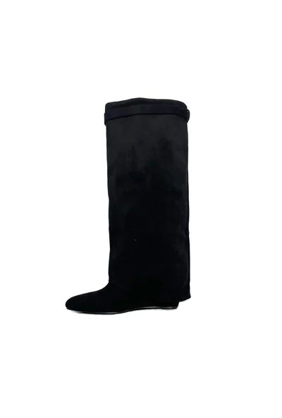 The Perfect Wedge Boot - Black Faux Suede - Final Sale | Shop BURU