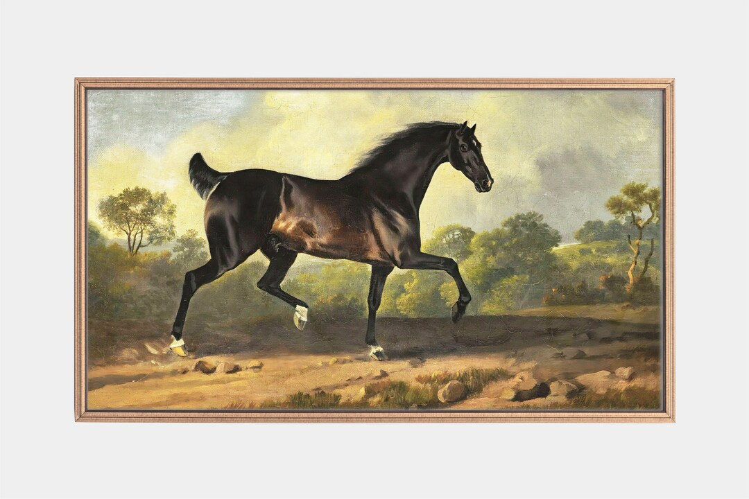 Samsung Frame Tv Art, Paintings of Horse, Vintage Artworks, Horse Artworks, Landscape Art, Instan... | Etsy (US)