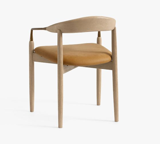 Laguna Leather Dining Armchair | Pottery Barn (US)